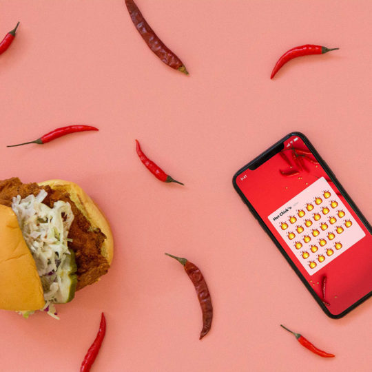 Hot Chick'n with Cellphone