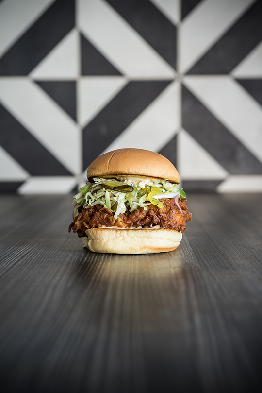 Son of a Gun Chick'n Shack on a table