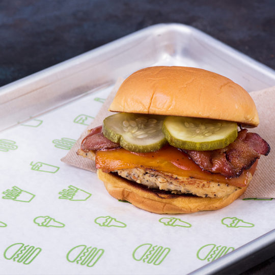 BBQ Chicken Sandwich on Shack tray